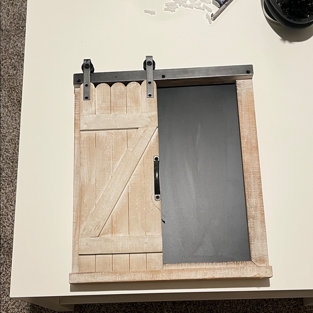 Rustic Sliding Barn Door Chalkboard